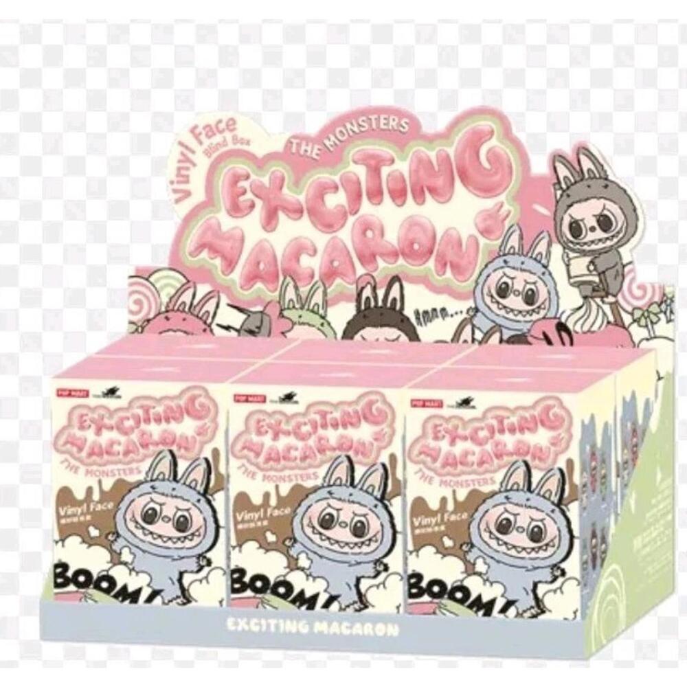 USA- NEW Labubu Monsters Exciting Macaron vinyl Plush Pendant (Single Blind Box)